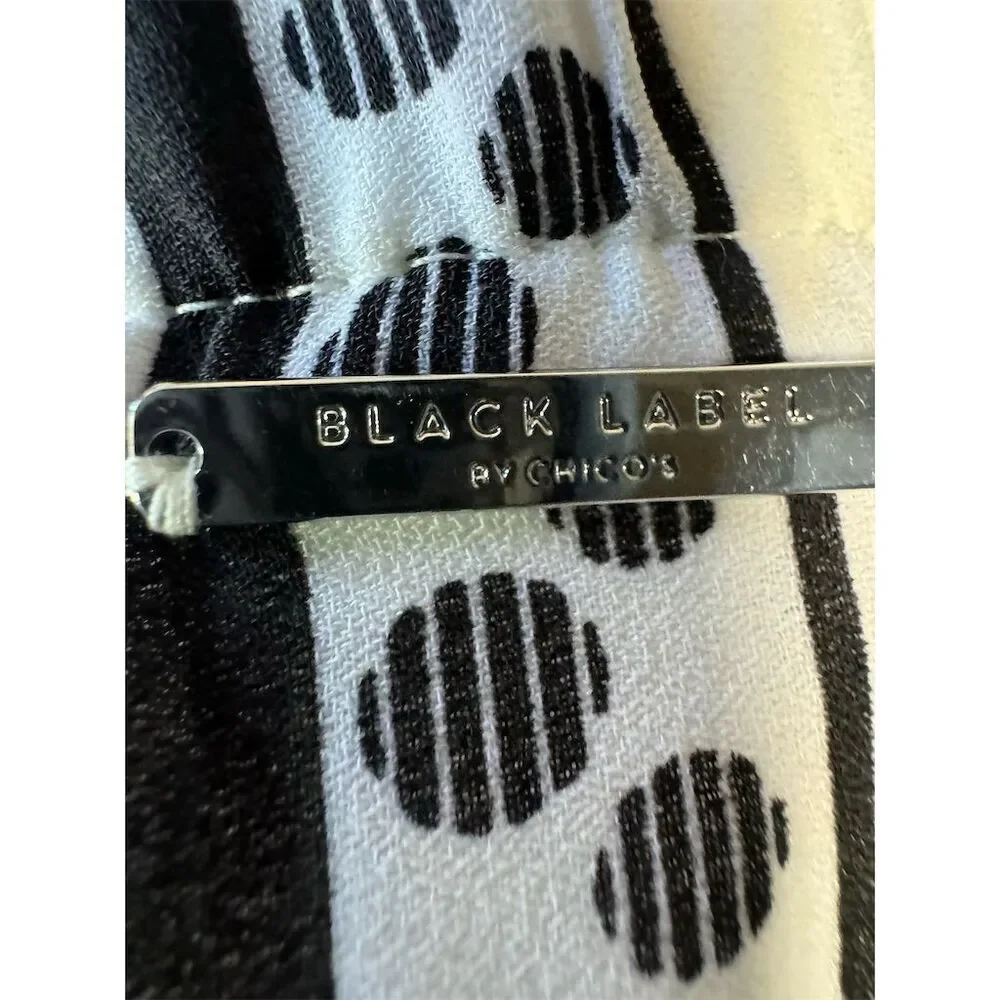 Black Label by Chico's Petite Palazzo Pants Geometric Print Size 0